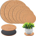 8 Pieces 4 Sizes Cork Plant Saucersplant Mats Round Coasters Pad for Plants House Garden Indoors Pots DIY Craft Project (4 Inches,6 Inches,8 Inches,10 Inches)