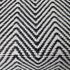 Deco 79 Polyester Chevron Bench with Wood Legs, 48" x 18" x 20", Black