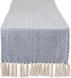 DII Woven Basic Tabletop Collection, Chevron Table Runner, 15x72, Nautical Blue