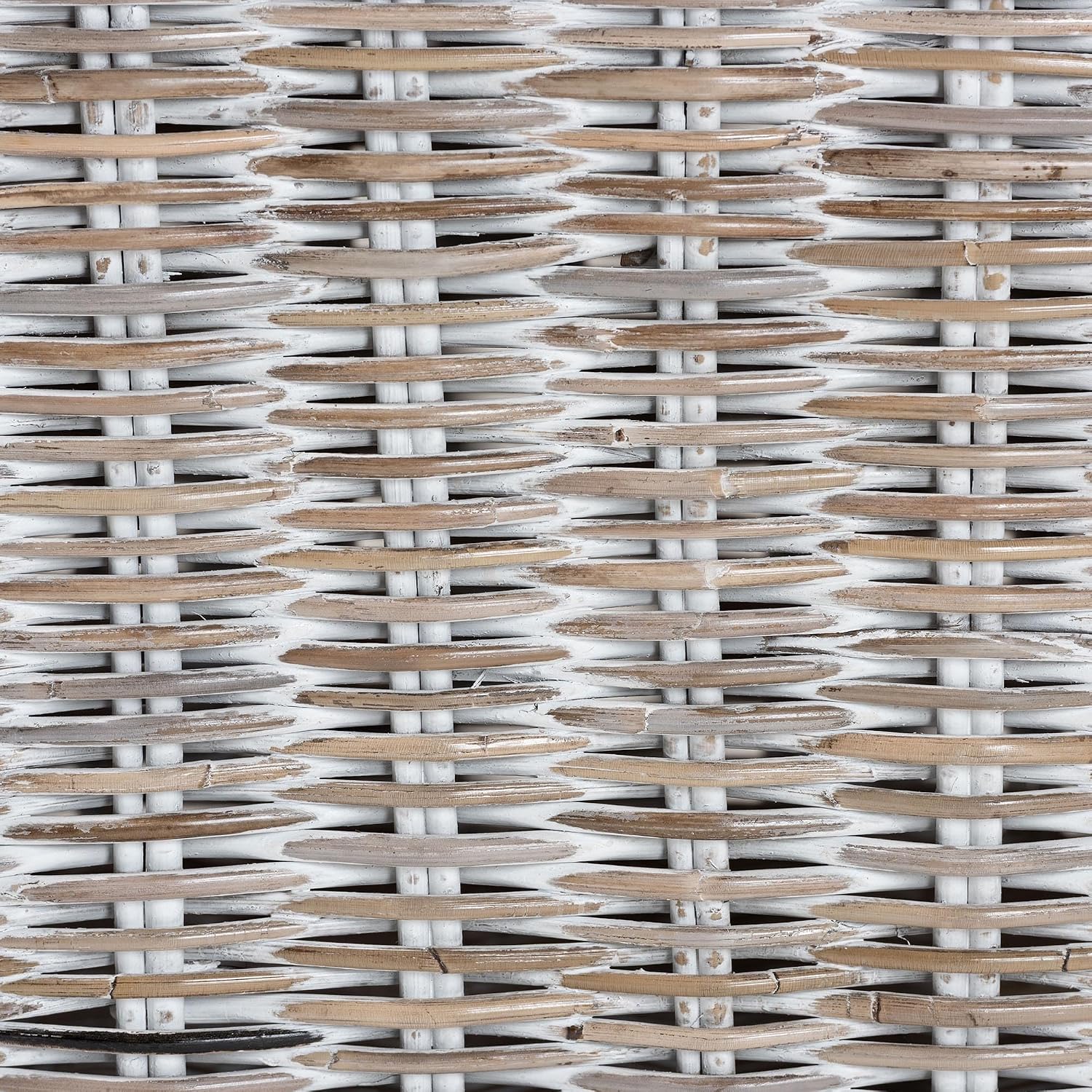 Bali & pari Clarette Whitewashed Rattan Storage Bench