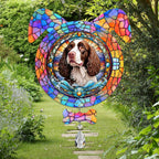 American Water Spaniel Dog Ears Wind Spinner, American Water Spaniel Wind Spinner Hanging for Yard and Garden