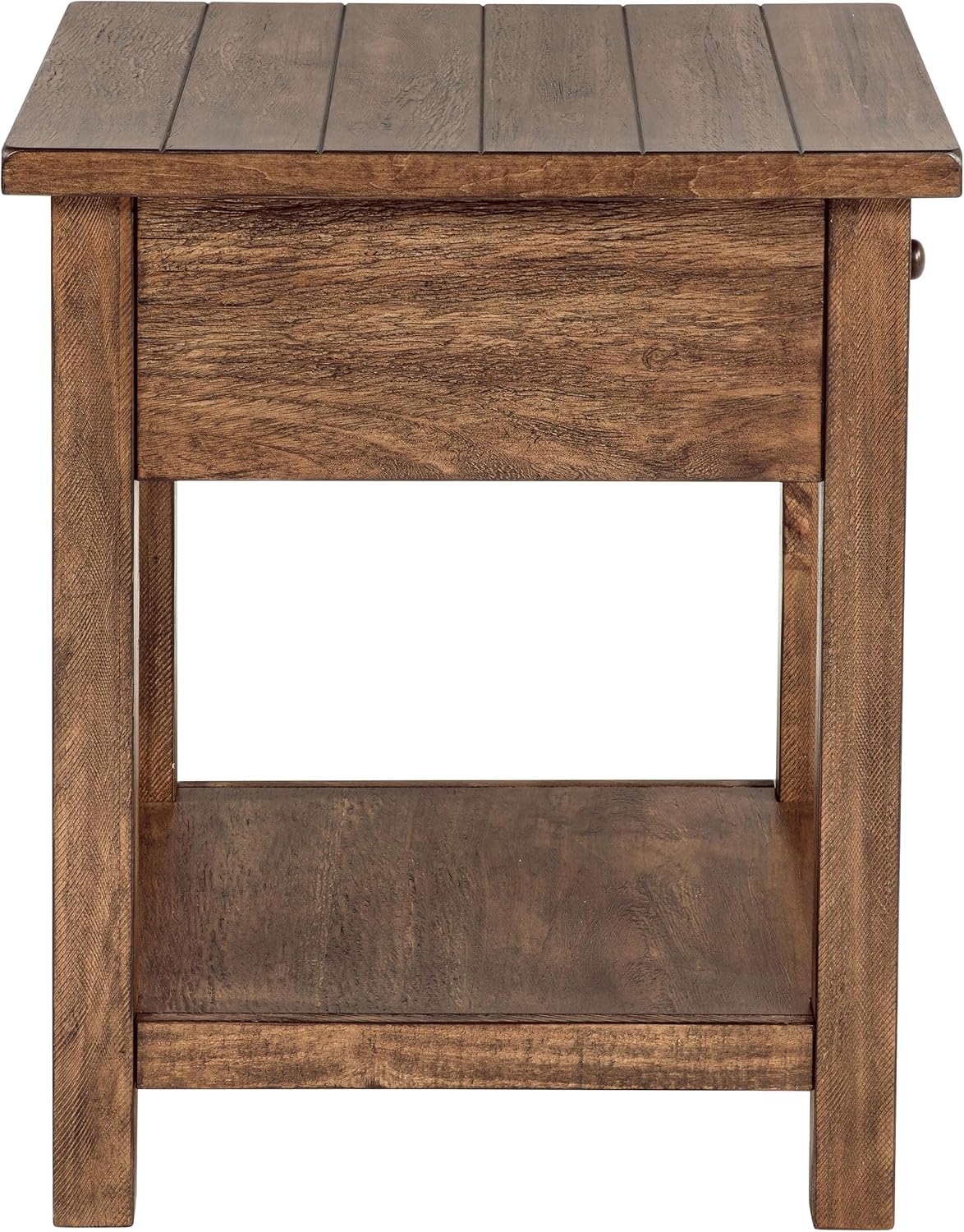 Coaster Home Furnishings Payne 1-Drawer Wood End Table with Shelf Distressed Brown