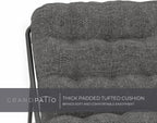 Grand patio Outdoor Rocking Chair, Padded Cushion Recliner Rocker for Front Porch Sunroom Patio Backyard, Comfy Lounge Rocking Chair for Napping Relaxing, Grey