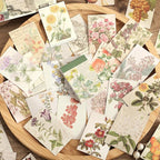 6 Sets 300 Pcs Washi Stickers Set Vintage Aesthetic Sticker Book for Journaling Decorative Scrapbook Floral Paper Sticker Kit for Scrapbooking, Bullet Journal, Art Craft Gifts, Notebook Making