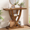 FAVOOSTY Entryway Table, 3 Tier Hallway Table, Console Tables for Living Room, Narrow Entrance Table with Storage, Sofa Table Behind Counch, Accent Table for Entry Foyer, Rustic Brown