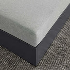 Modway Tahoe Aluminum Ottoman Gray with Weather-Resistant Cushion-Ideal as Outdoor Footstool, Patio or Sunroom Furniture