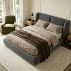 Homkdom Cloud Bed Frame Queen Size with 5" Headboard Protection