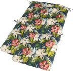 Magpie Fabrics Indoor Outdoor Tufted High Back Chair Cushion Set of 2, Waterproof All-Weather Deep Seating Rocking Chair Patio Chaise Lounge Sun Lounger Chair Cushions(Midnight Blue Floral)