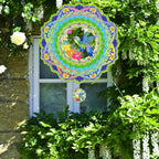 Hummingbird Wind Spinners for Yard and Garden, 12 inch 3D Metal Wind Spinner, Hummingbird Gifts for Mom and Dad, Hanging Wind Spinner for Outdoor & Indoor Decorations