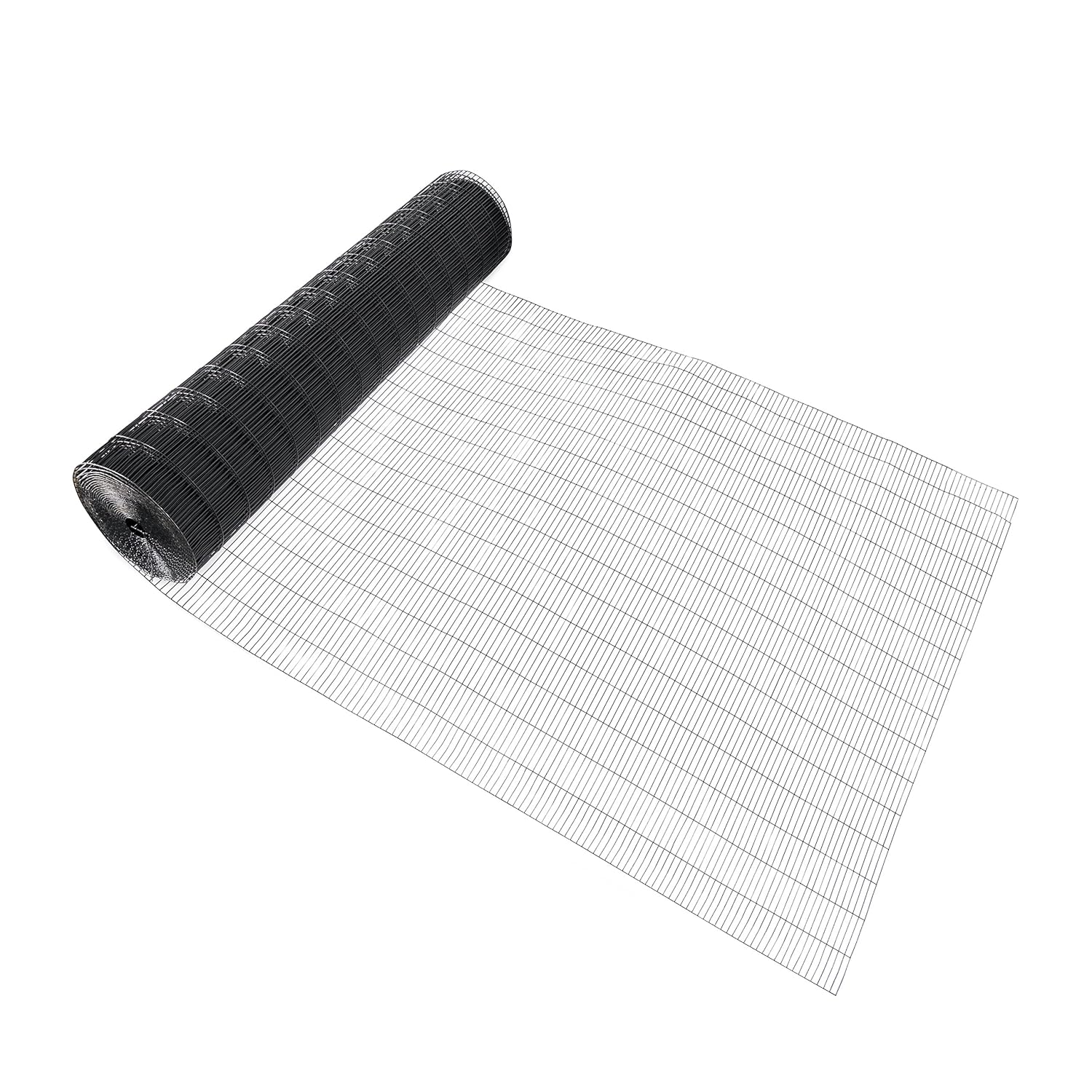 Fencer Wire 16 Gauge Black Vinyl Coated Welded Wire Mesh Size 0.5 inch by 3 inch (4 ft. x 50 ft.)