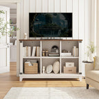 EnHomee Farmhouse 6-Cube Storage Organizer for Living Room, White