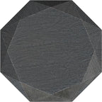 Coaster Home Furnishings - Jacinto - Solid Mango Wood - 19.5-Inch Octagonal Side Table with Geometric Design, Plastic Glides and Space-Saving Build - Living Room and Entryway - Gray - 931159