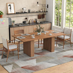 Yanosaku 78.7'' Dining Table for 4 6 8 10, Rectangular Kitchen Table with Storage, Farmhouse Dining Room Table for Kitchen, Dining Room, Living Room