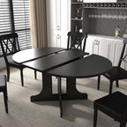 Round Expandable Dining Table,Wood Extendable Dining Room Table Extendable Table, Long Dining Table for Kitchen