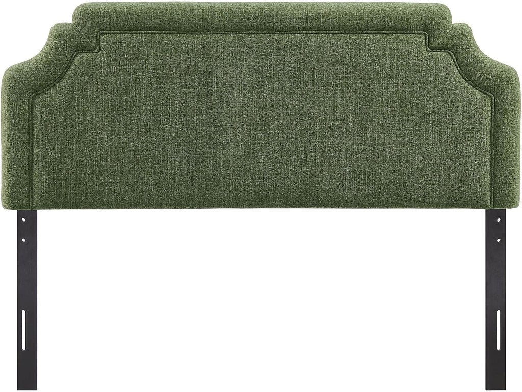 Modway Magnolia King Size Upholstered Fabric Headboard in Foliage - Padded Cushioned Headboard with Woven Heathered Upholstery and Adjustable Mounting Positions