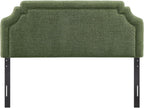 Modway Magnolia King Size Upholstered Fabric Headboard in Foliage - Padded Cushioned Headboard with Woven Heathered Upholstery and Adjustable Mounting Positions