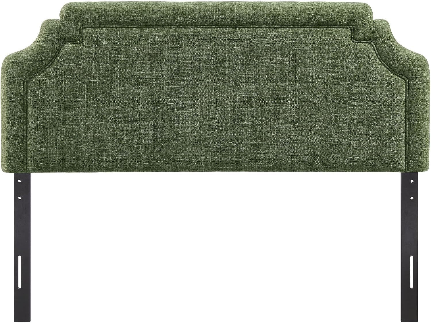 Modway Magnolia King Size Upholstered Fabric Headboard in Foliage - Padded Cushioned Headboard with Woven Heathered Upholstery and Adjustable Mounting Positions