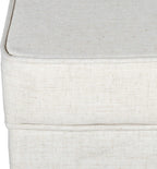 Homepop Home Decor | K7342-F2067 | Classic Square Storage Ottoman with Lift Off Lid | Ottoman with Storage for Living Room & Bedroom, Cream Woven