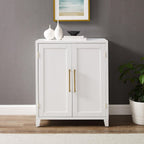Crosley Furniture Roarke Stackable Kitchen Pantry Storage Cabinet with Doors and Shelves, Accents Cabinets, White