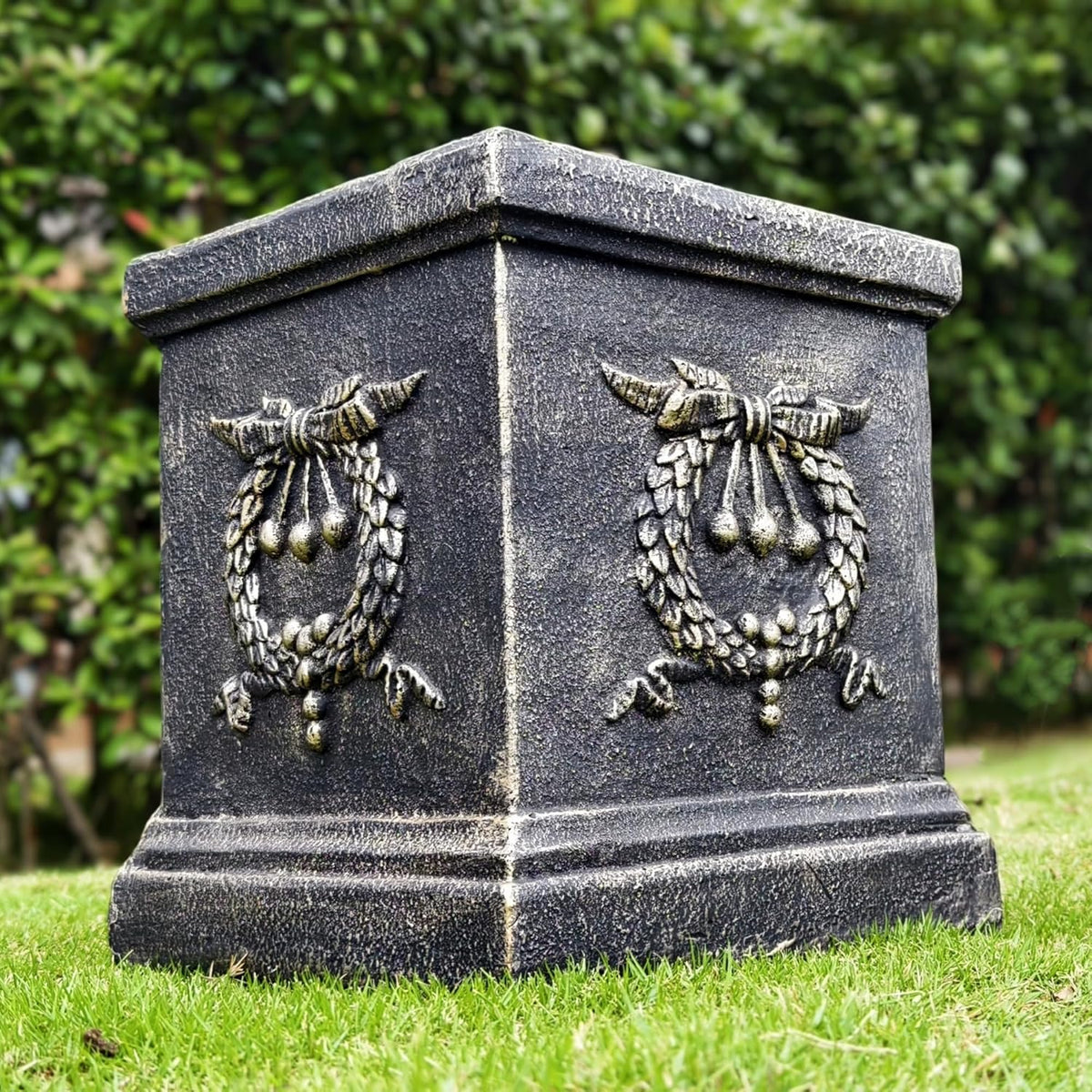 Garden Ear of Wheat Pedestal Statue Outdoor Base Decorative Sculpture Garden Flower Pot Side Table Yard Patio Deck Home Hallway Sculpture