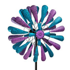 flybold Wind Spinner for Yard and Garden | Wind Spinners Outdoor, Metal, Large Windmill | 84in Height 22in Dia | Dual Direction Wind Sculptures | Kinetic Windmills Catchers for Garden Decorations
