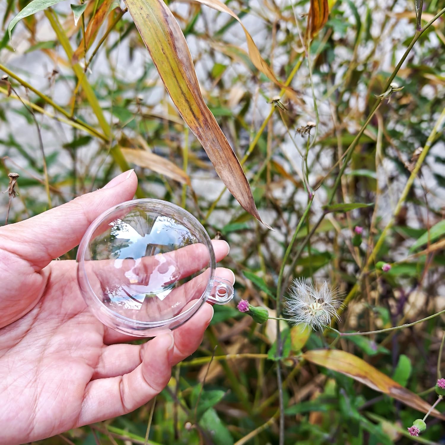 Acrylic Hollow Ball, Clear Plastic Fillable Ornaments Ball, DIY Clear Plastic Balls for New Years Present,Xmas Tree,Home Decoration,Wedding,Party (5cm/2inch,20pcs)