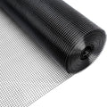 24" x 50' 1/4inch PVC Hardware Cloth Vinyl Coated Chicken Wire Fence Galvanized Welded Mesh Roll for Home Garden Rabbit Cage, Black-PVC
