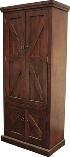 American Heartland MFG. Rustic Double Door Pantry, Concord Cherry