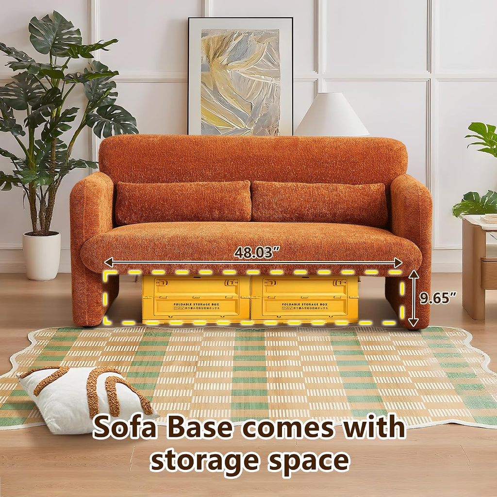 59" W Upgrade Lambswool Fabric Loveseat Sofa, Modern Love seat Couch, Solid and Easy to Install, Upholstered 2-Seater Couch for Bedroom, Apartment, Living Room