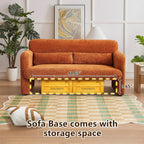 59" W Upgrade Lambswool Fabric Loveseat Sofa, Modern Love seat Couch, Solid and Easy to Install, Upholstered 2-Seater Couch for Bedroom, Apartment, Living Room
