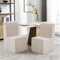 Upholstered Dining Chairs Set of 2, Modern Linen Fabric Dining Room Chairs with Mid Backrest and Padded Seat Cushion, Accent Armless Kitchen Side Chairs for Dining Room, Living Room, Reading Room
