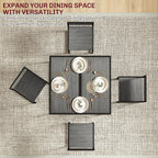 HOMCOM Dining Table Set for 2 for Small Space Room Grey | Kitchen Table and Chairs, Industrial Dining Set, Breakfast Nook