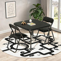 Folding Table and Chair Set of 3 Fold-Flat Design No Assembly PU Padded | 3-Piece PU Padded No Assembly PU Padded Comfort – A Perfect Space-Saving Activity Set for Kids Ages 2-8