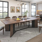 Hlivelood 94Inch Large Dining Table for 8 10 People,Wooden Rectangular Kitchen Table W/Waterproof Tabletop,Large Rectangle Furniture W/Adjustable Legs,Brown Dinner Table for Kitchen Dining Room(94IN)