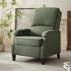 VKNOW Recliner Chair, Fabric Recliner with Soft Armrest, Home Theater Seating with Adjustable Push Back and Lumbar Support, Single Sofa for Adults, Lounge Chair for Living Room, Bedroom（Green）