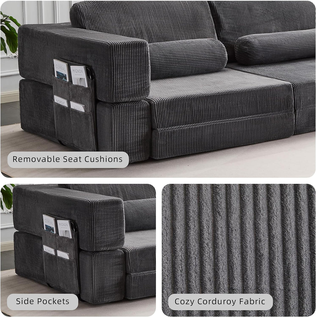 Foldable Castle Sofa | Modular PlayCouchfor Living Room