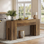 Tribesigns 71-Inch Long Console Table for Entryway, Farmhouse Sofa Console | Wood Entry Table, Console Table for Hallway, Foyer, 300 Lb Capacity, Sturdy and Stable, Easy Assembly, Rustic Brown