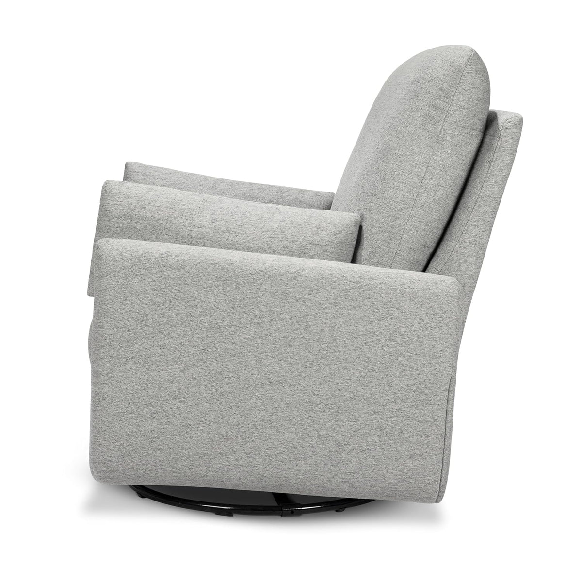 Davinci Juno Swivel Glider, GREENGUARD Gold Certified, Frost Grey | FSC & CertiPUR-US Certified Glider w/ 360° Swivel & Metal Base - Spacious Seating for Extra Comfort - Fully Assembled