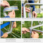 Lawn Chair USA Replacement Lawn Chair Webbing - Webbing for Lawn Chairs, Beach and Camping. UV-Resistant Webbing Strap Made with Durable Polypropylene (2 1/4" x 50', St. Augustine White)