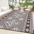 HiiARug Outdoor Rug for Patios Clearance 6'x9' Plastic Straw Rug Waterproof Reversible RV Mat Outdoor Area Rugs for RV, Backyard, Deck, Camping