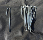 Sandbaggy 100-Pack DRIP TUBING Stakes Landscape Staples | 5 inch Length - 11 Gauge Heavy Duty | Drip Anchors | Landscape Pins | Garden Lawn Nails | Designed to Hold Drip Tubing Up to 1/2" Diameter
