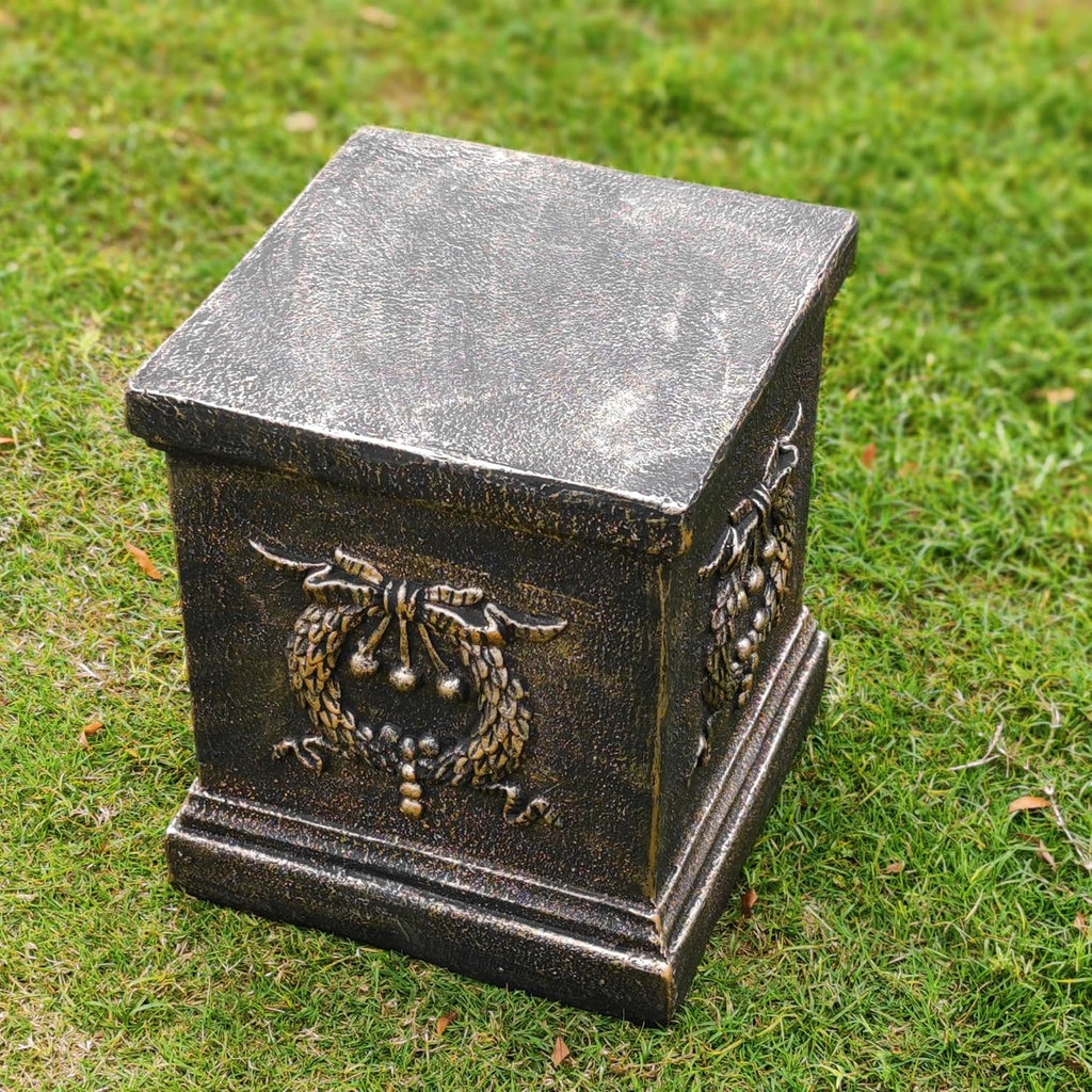 Garden Ear of Wheat Pedestal Statue Outdoor Base Decorative Sculpture Garden Flower Pot Side Table Yard Patio Deck Home Hallway Sculpture