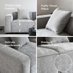 Acanva Zola Modular Sectional Living Room Sofa Set, L-Shape