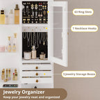 IRONCK Vanity Desk with Mirror and Lights, Jewelry Storage, White & Gold | Makeup Vanity Table with 5 Drawers & Shelves, Power Outlet, Vanity Stool, Dressing Table for Girls Bedroom