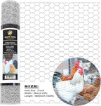 Chicken Wire 36 in x 150 FT x 2” Mesh x 20GA | Poultry Wire Netting | Hot Dipped Galvanised | Hexagonal Galvanized Mesh for Chicken Coop, Rabbit Cage, Fence Barrier PM36x150x2