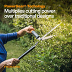 Fiskars PowerGear Hedge Shears - 23" Stainless Steel Blades - Plant Cutting Scissors with Sharp Precision-Ground Steel Blade