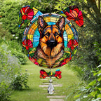 German Shepherd Dog Ears Wind Spinner, German Shepherd Wind Spinner Hanging for Yard and Garden