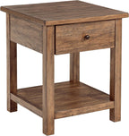 Coaster Home Furnishings Payne 1-Drawer Wood End Table with Shelf Distressed Brown