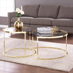 2pc Nesting Cocktail Table Set