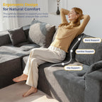MAXYOYO Modular Sectional Sofa Couch, L Shaped Cloud Couch with Flexible Ottoman, Chenille Upholstered Living Room Sofa Chair for Living Room, No Assembly Required, Light Grey
